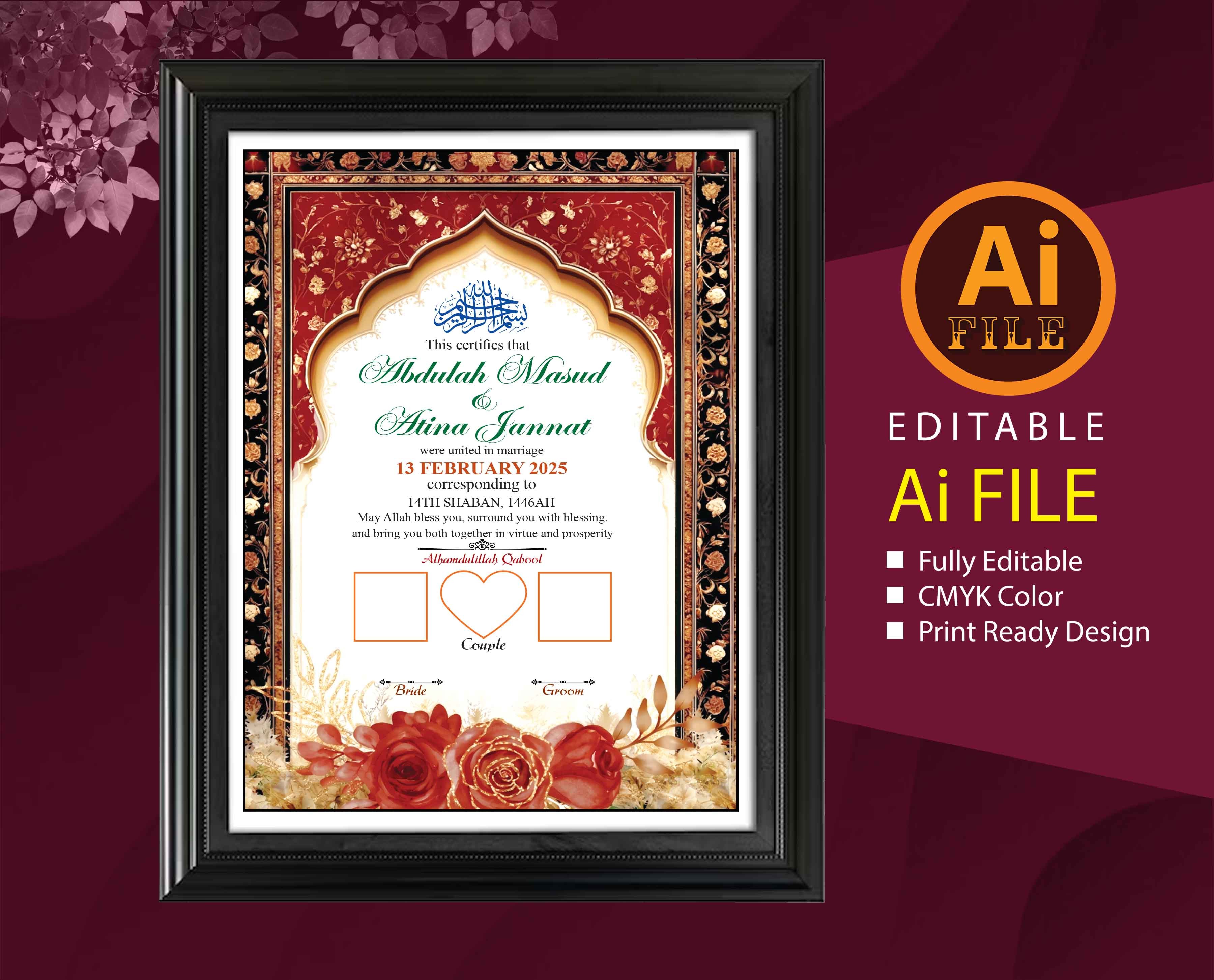 নিকাহ নামা/wedding certificate