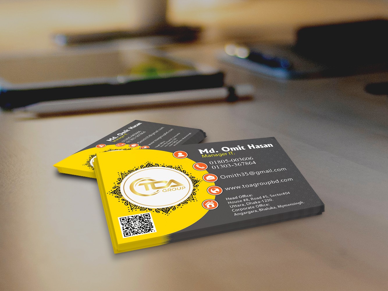 Visiting Card Design ব্যক্তিগত ভিজিটিং কার্ড ডিজাইন