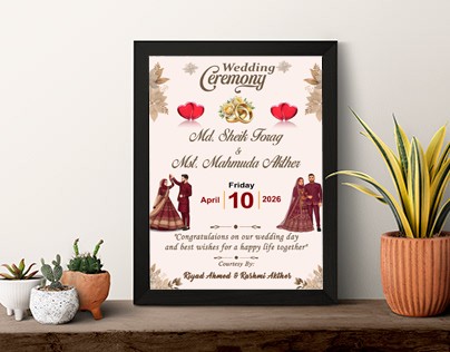 wedding ceremony বিবাহ স্মরণিকা ডিজাইন