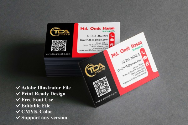 Personal Visiting Card Design. গ্রাফিক্স ডিজাইন ফাইল