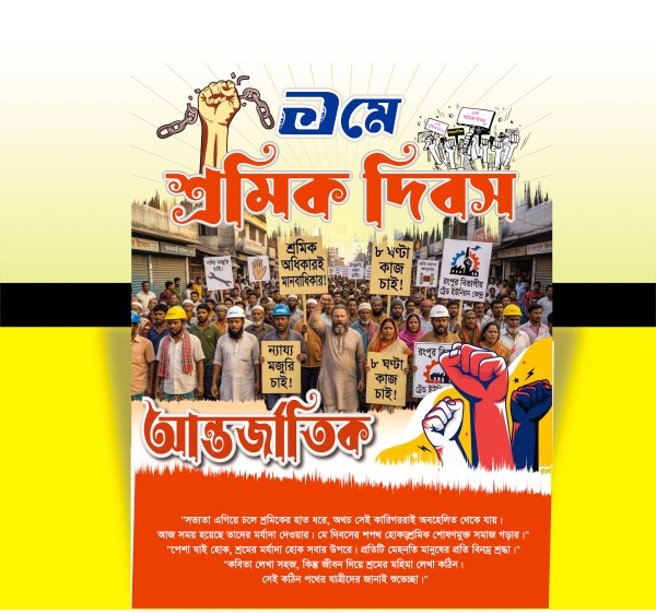 ১ মে আন্তর্জাতিক শ্রমিক দিবস পোষ্টার ডিজাইন গ্রাফিক্স ডিজাইন ফাইল