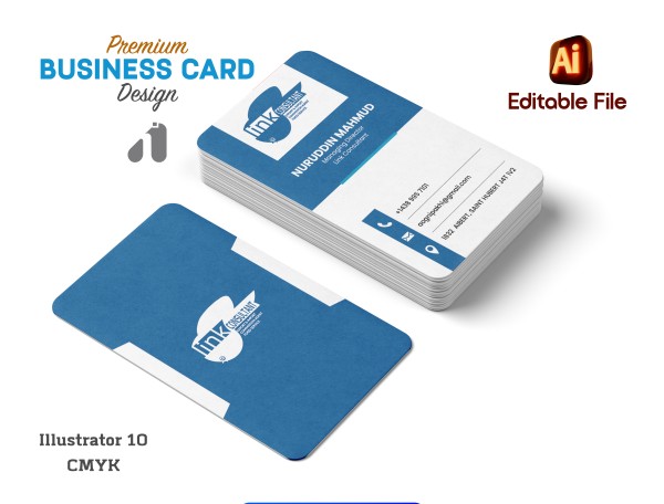 Vertical Business Card Design গ্রাফিক্স ডিজাইন ফাইল