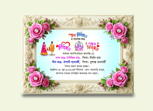 বিবাহ স্মরণিকা ডিজাইন গ্রাফিক্স ডিজাইন ফাইল