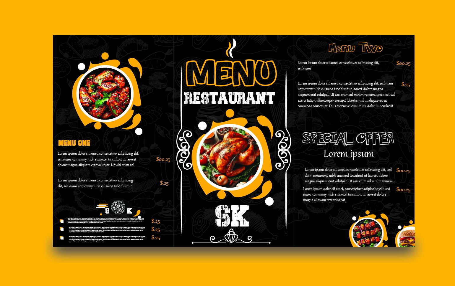 Restaurant Menu Design হোটেল রেস্তোরাঁর মেনু ডিজাইন