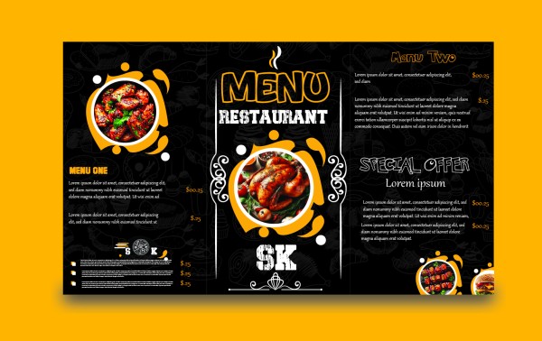Restaurant Menu Design হোটেল রেস্তোরাঁর মেনু ডিজাইন গ্রাফিক্স ডিজাইন ফাইল