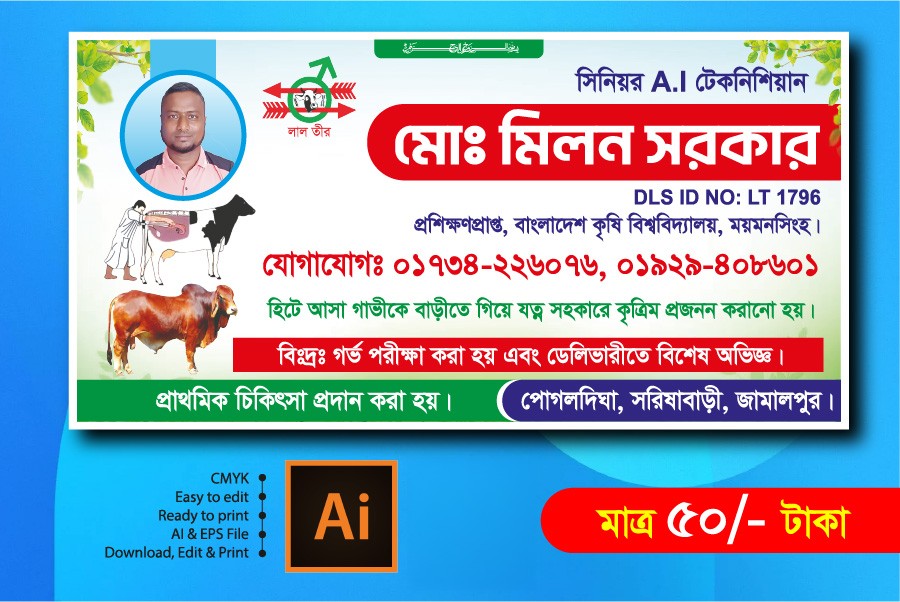 পশুচিকিৎসক বা ভেটেরিনারি দোকানের ব্যানার