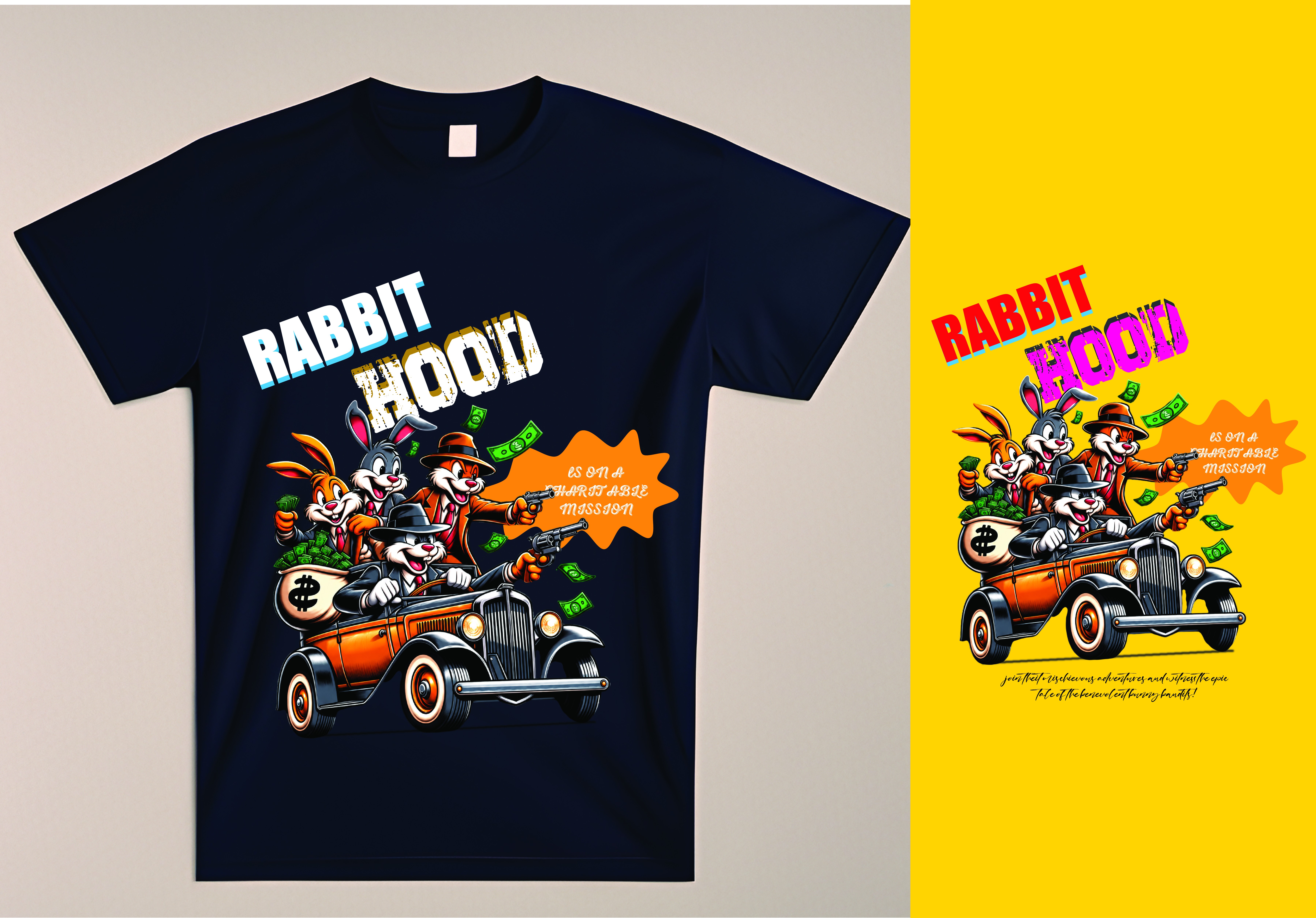 Rabbit Hood t shirt design