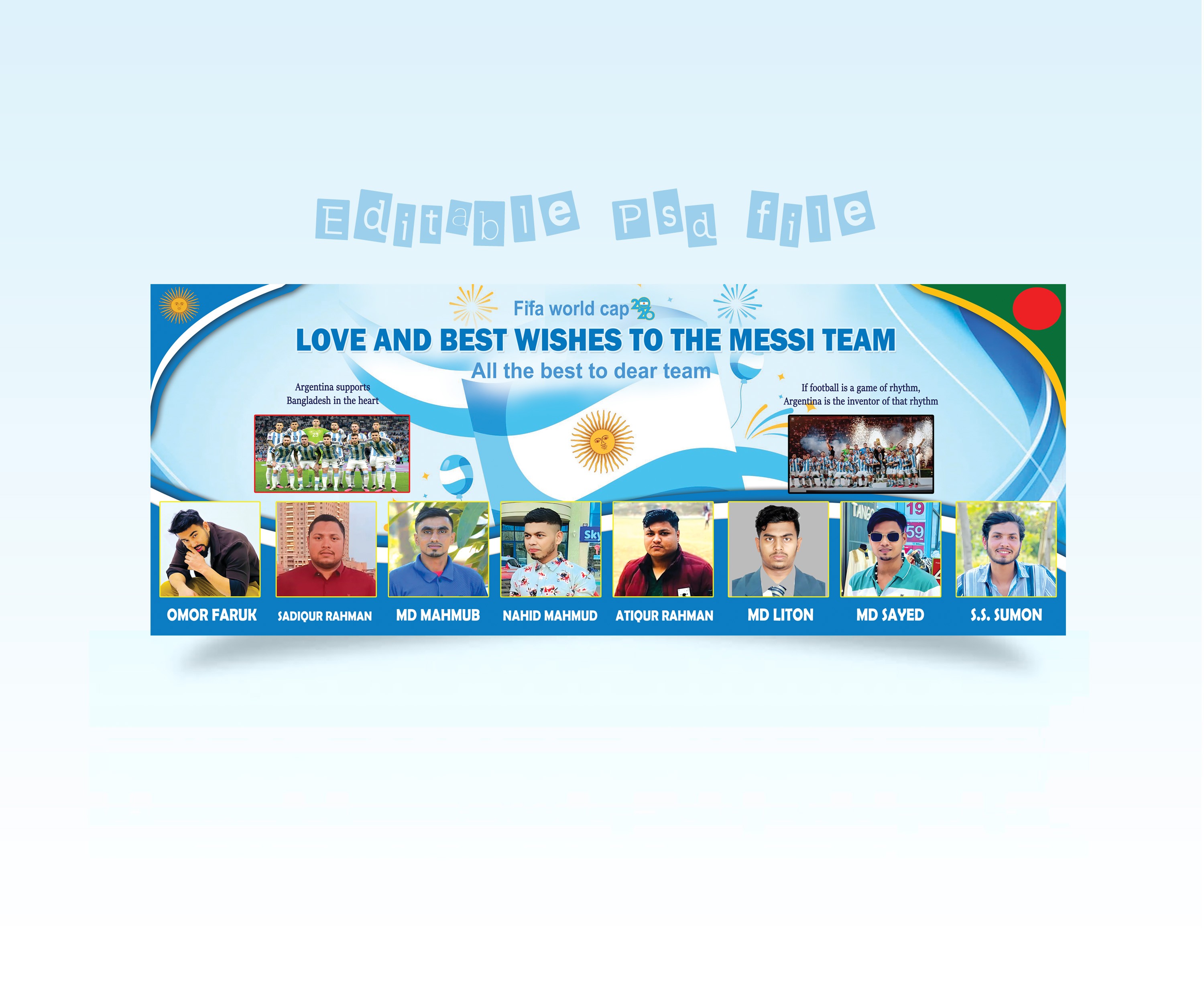 Argentina banner design আর্জেন্টিনা ব্যানার ডিজাইন