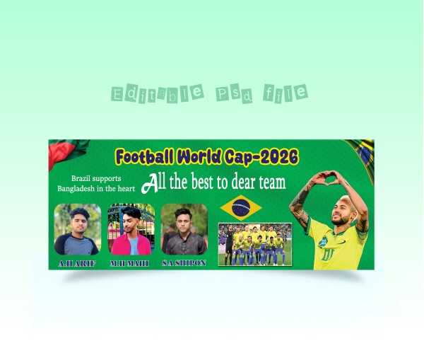 Brazil banner design ব্রাজিল ব্যানার ডিজাইন গ্রাফিক্স ডিজাইন ফাইল