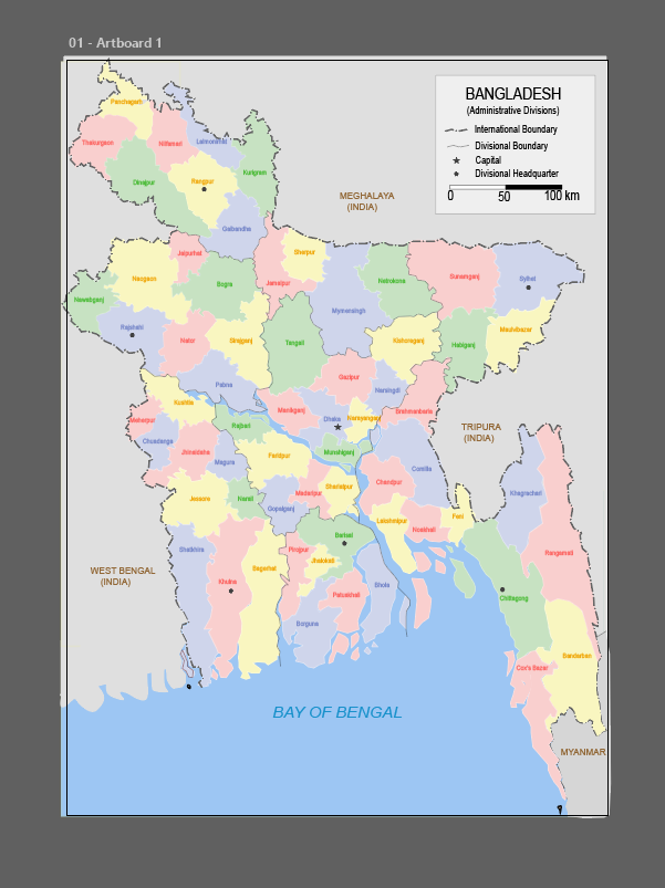 BANGLADESH MAPS বাংলাদেশ ম্যাপ Vector ফাইল