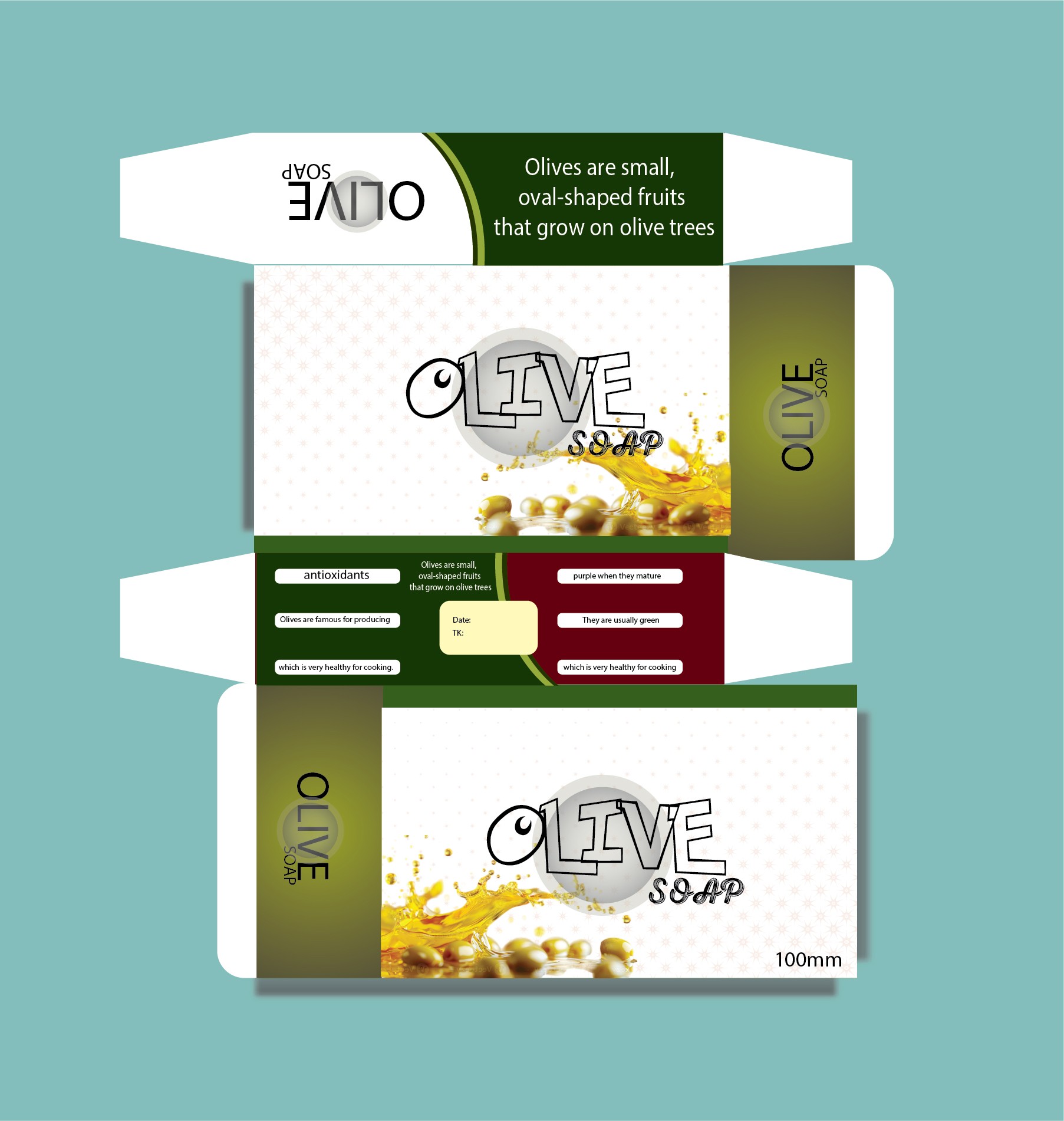 Olive soap Label Design