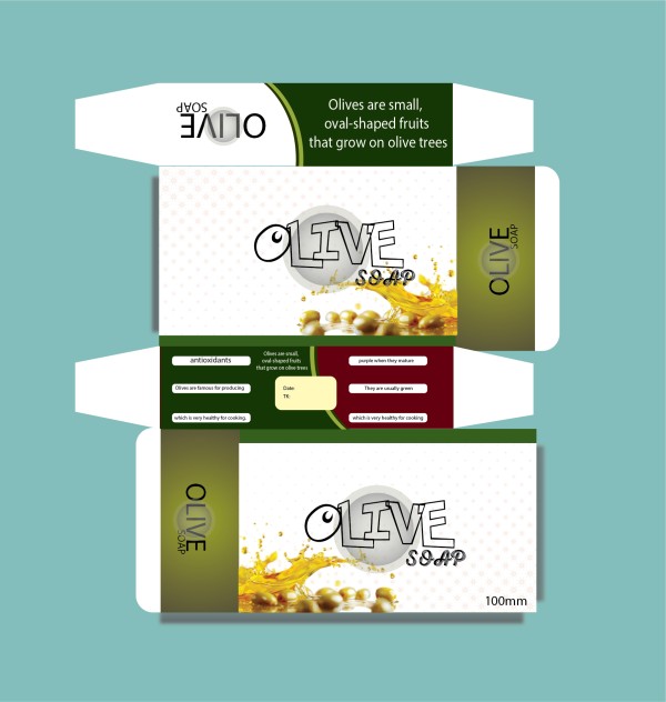 Olive soap Label Design গ্রাফিক্স ডিজাইন ফাইল