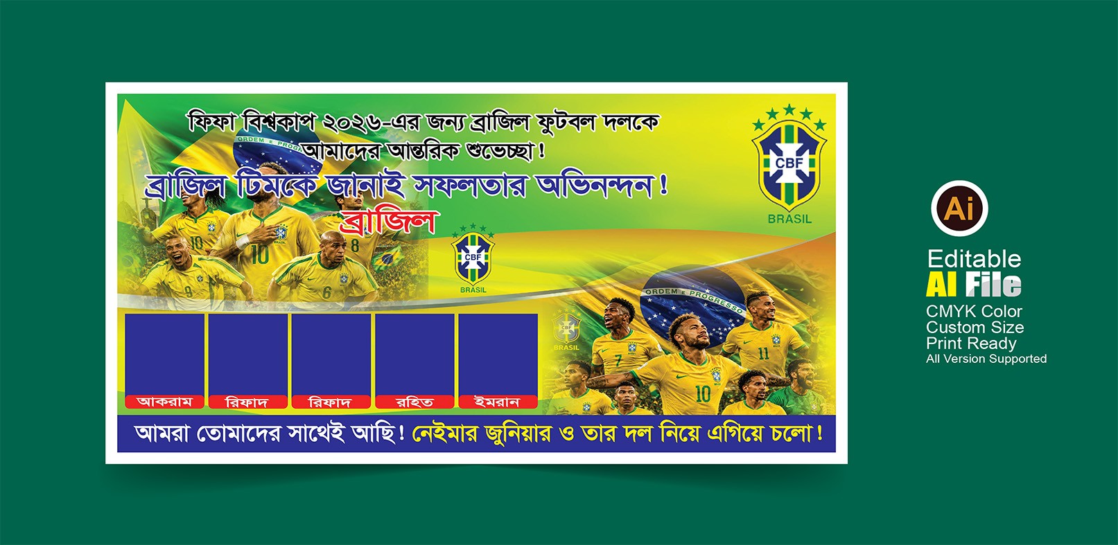 Brazil banner design Vectors Illustrator template