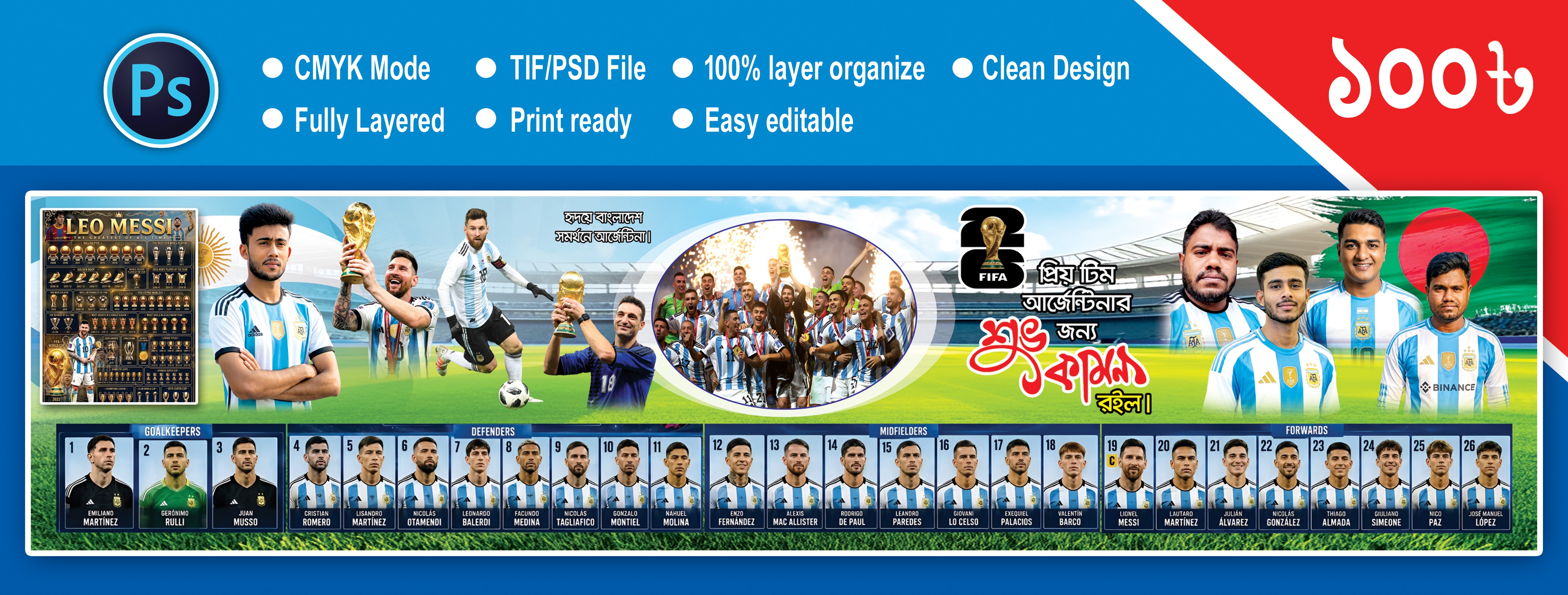 আর্জেন্টিনার ব্যানার ডিজাইন ৪” “Argentina Banner design 4
