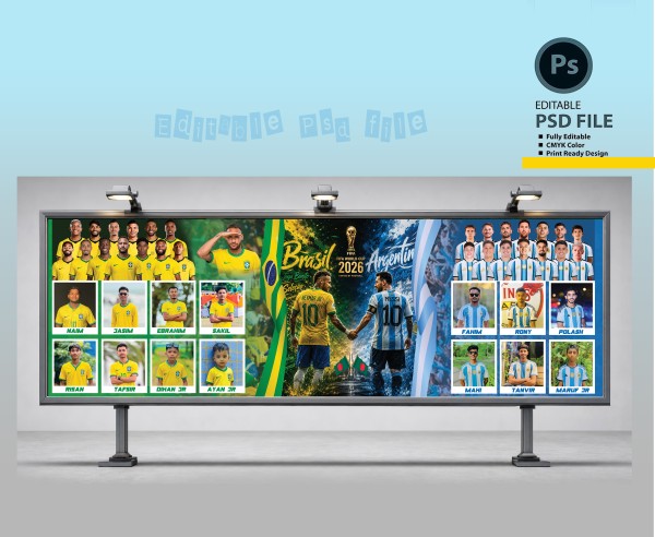 আর্জেন্টিনা ব্রাজিল ব্যানার , Argentina VS Brazil banner গ্রাফিক্স ডিজাইন ফাইল