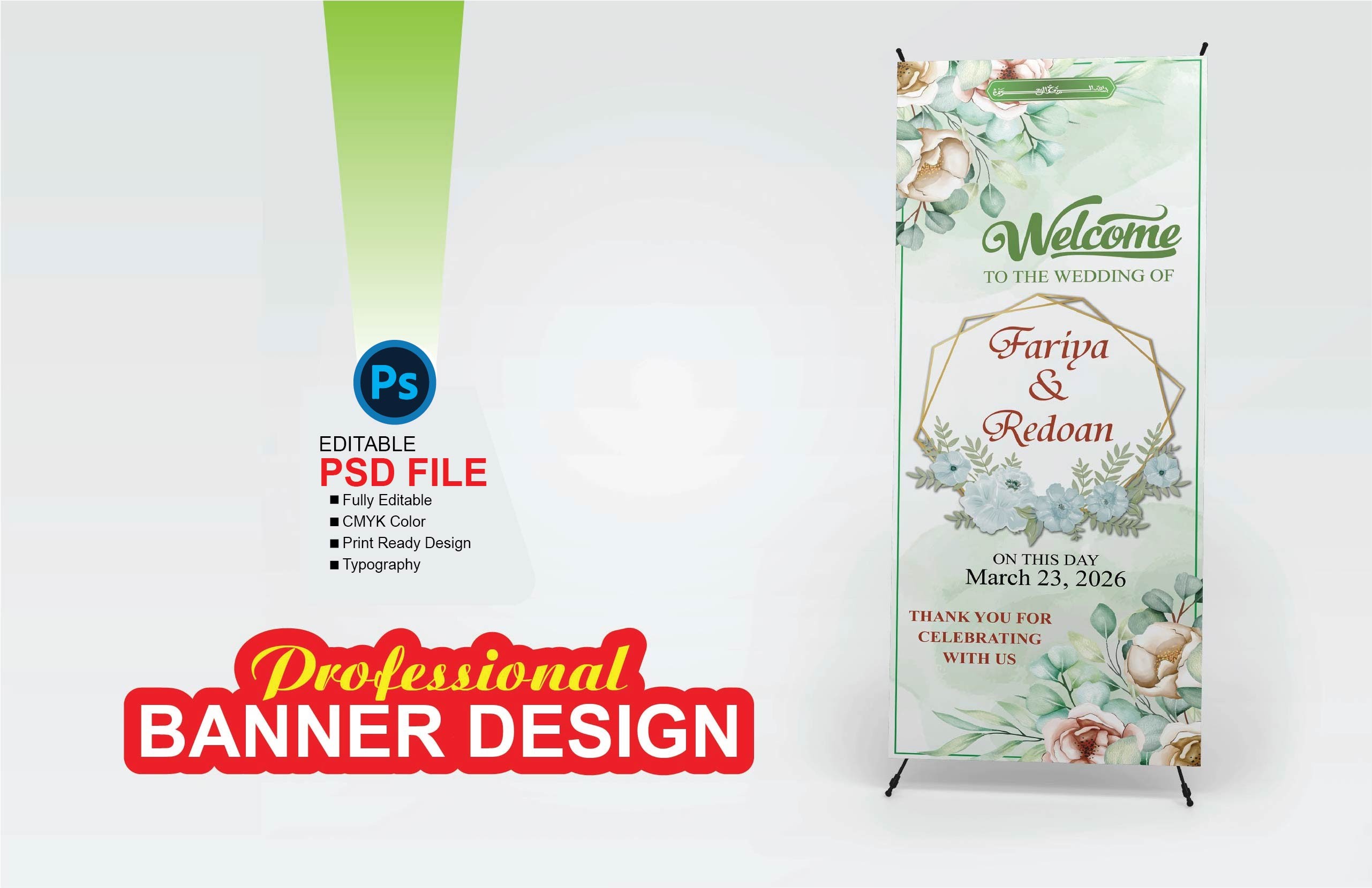 wedding dropdown banner design