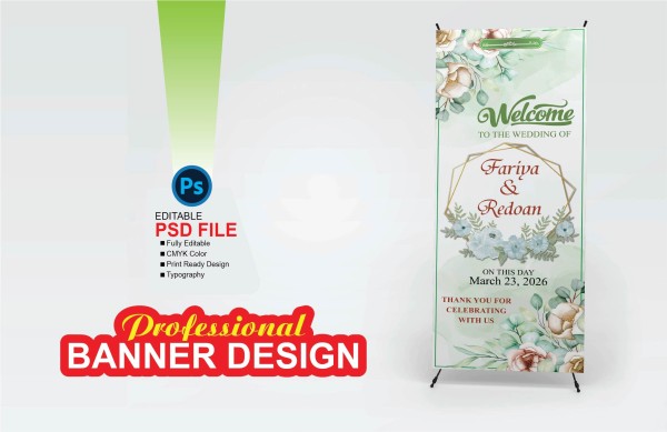 wedding dropdown banner design গ্রাফিক্স ডিজাইন ফাইল