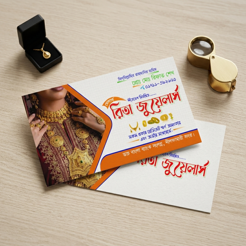 Rita Jewellers Business Card-রিতা জুয়েলার্স
