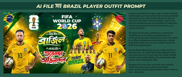 WorldCUP Brazil আউটফিট জার্সি প্রম্পট সহ গ্রাফিক্স ডিজাইন ফাইল