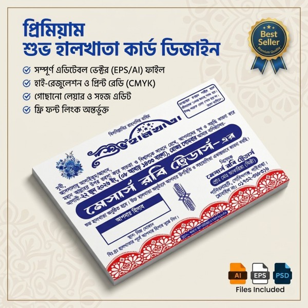 হালখাতার কার্ড ডিজাইন গ্রাফিক্স ডিজাইন ফাইল