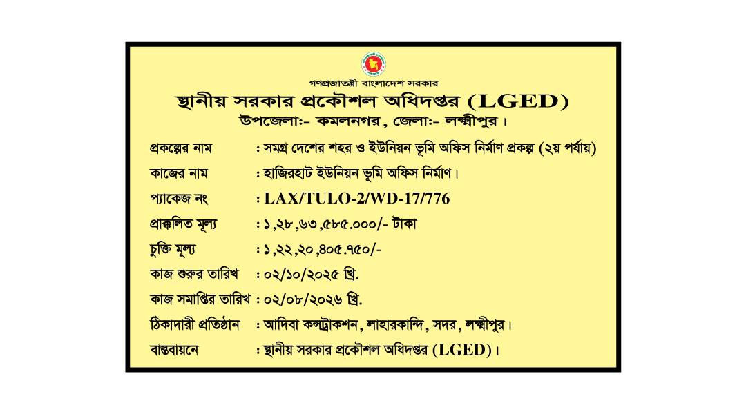 Govt Sign Board, সরকারি সাইনবোর্ড