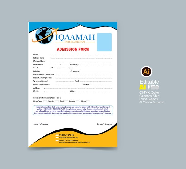 Air ticket reservation Form গ্রাফিক্স ডিজাইন ফাইল