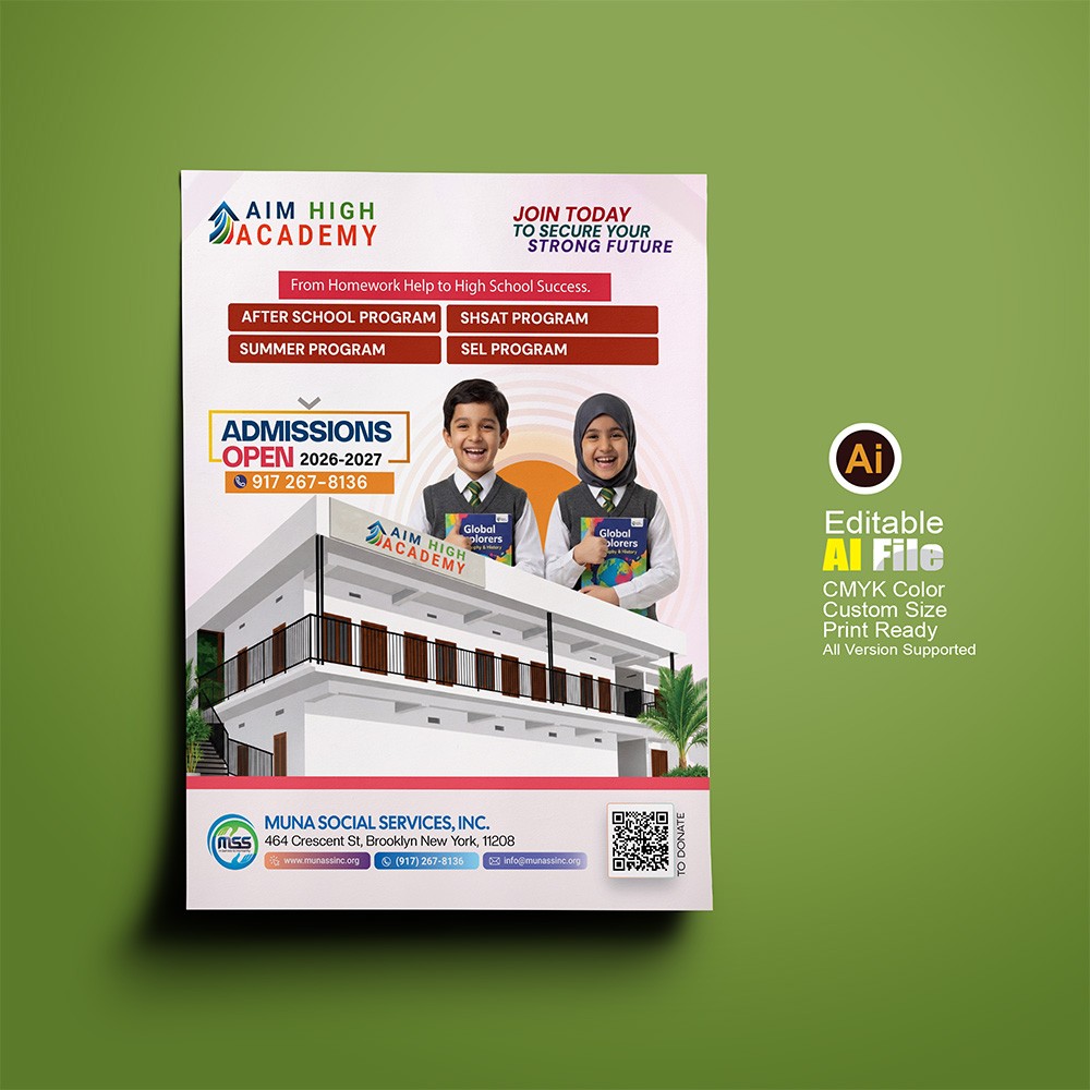 School Admition Leaflet স্কুলের ভর্তি লিফলেট