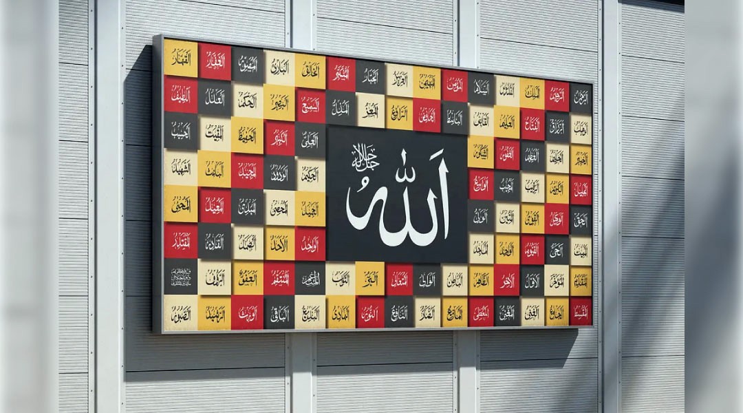 আল্লাহর ৯৯ নামের ক্যালিগ্রাফি, Allah 99 name wallmate