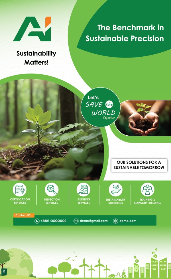Corporate Sustainability Services Flyer Template গ্রাফিক্স ডিজাইন ফাইল