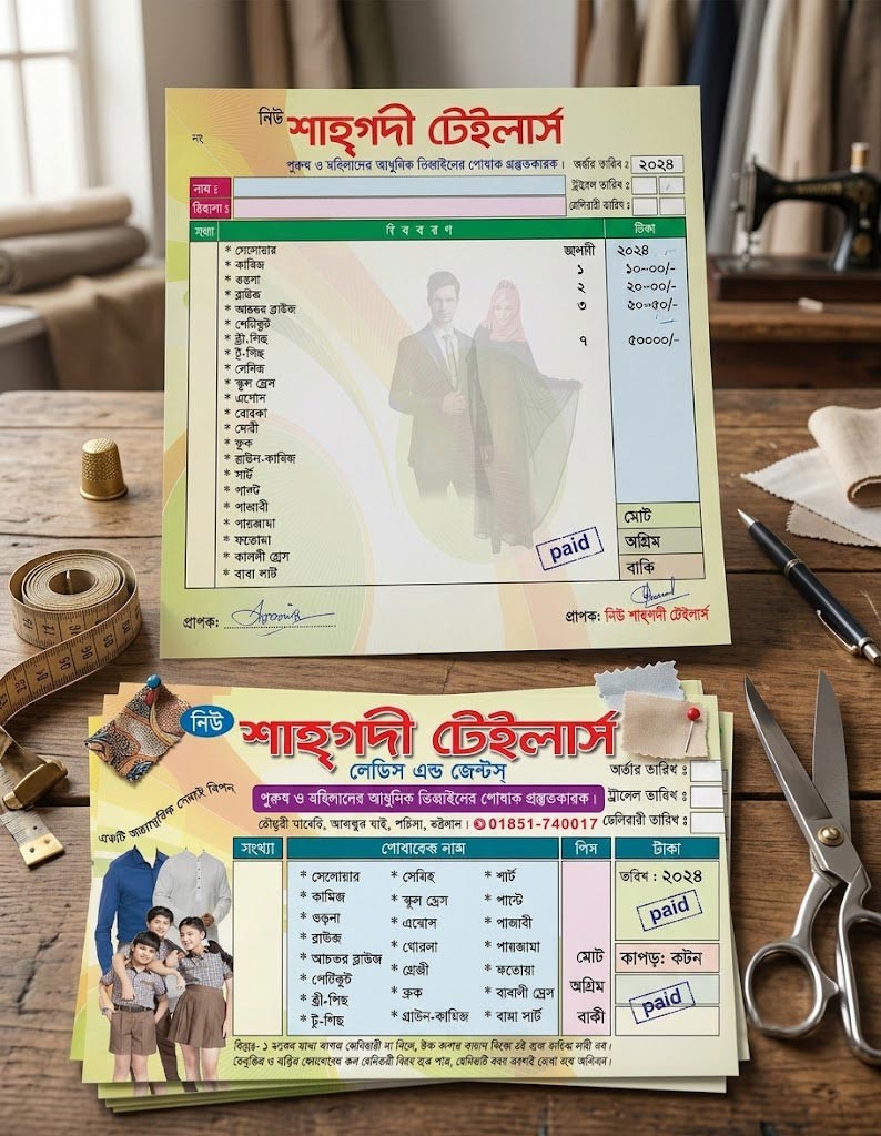 টেলার্স মেমো / Tailaring Memo