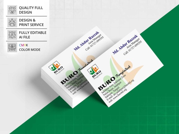 Buro Bangladesh Visiting Card Design । ভিজিটিং কার্ড ডিজাইন গ্রাফিক্স ডিজাইন ফাইল
