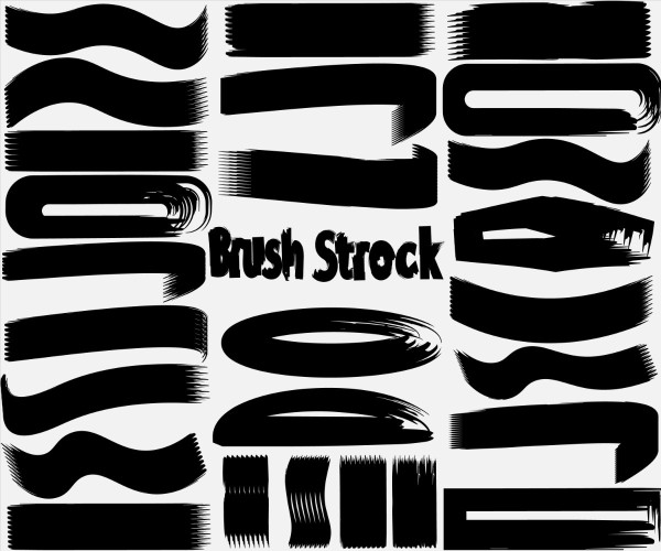 Abstract Black Brush Stroke Collection - 15 Pcs গ্রাফিক্স ডিজাইন ফাইল