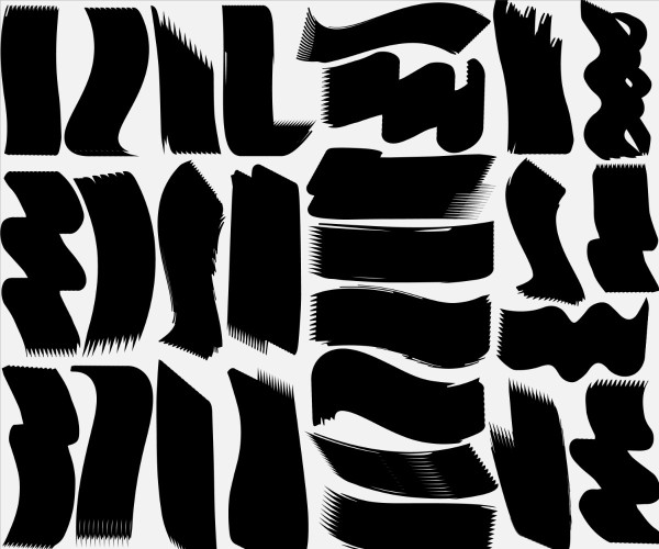 Abstract Black Brush Stroke Collection - 15 Pcs গ্রাফিক্স ডিজাইন ফাইল