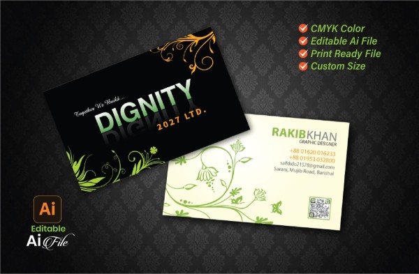 Dignity 2027 Ltd. Business Card গ্রাফিক্স ডিজাইন ফাইল