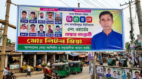 মেম্বার পদপ্রার্থী নির্বাচনী ব্যানার গ্রাফিক্স ডিজাইন ফাইল