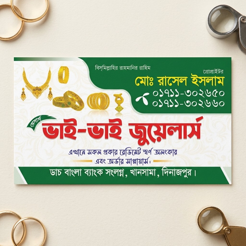 Jewellery Shop Business Card Design