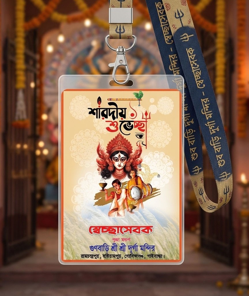 শারদীয় দূর্গাপূজা স্বেচ্ছাসেবক কার্ড