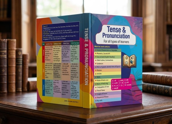 English Tense বই এর কাভার গ্রাফিক্স ডিজাইন ফাইল