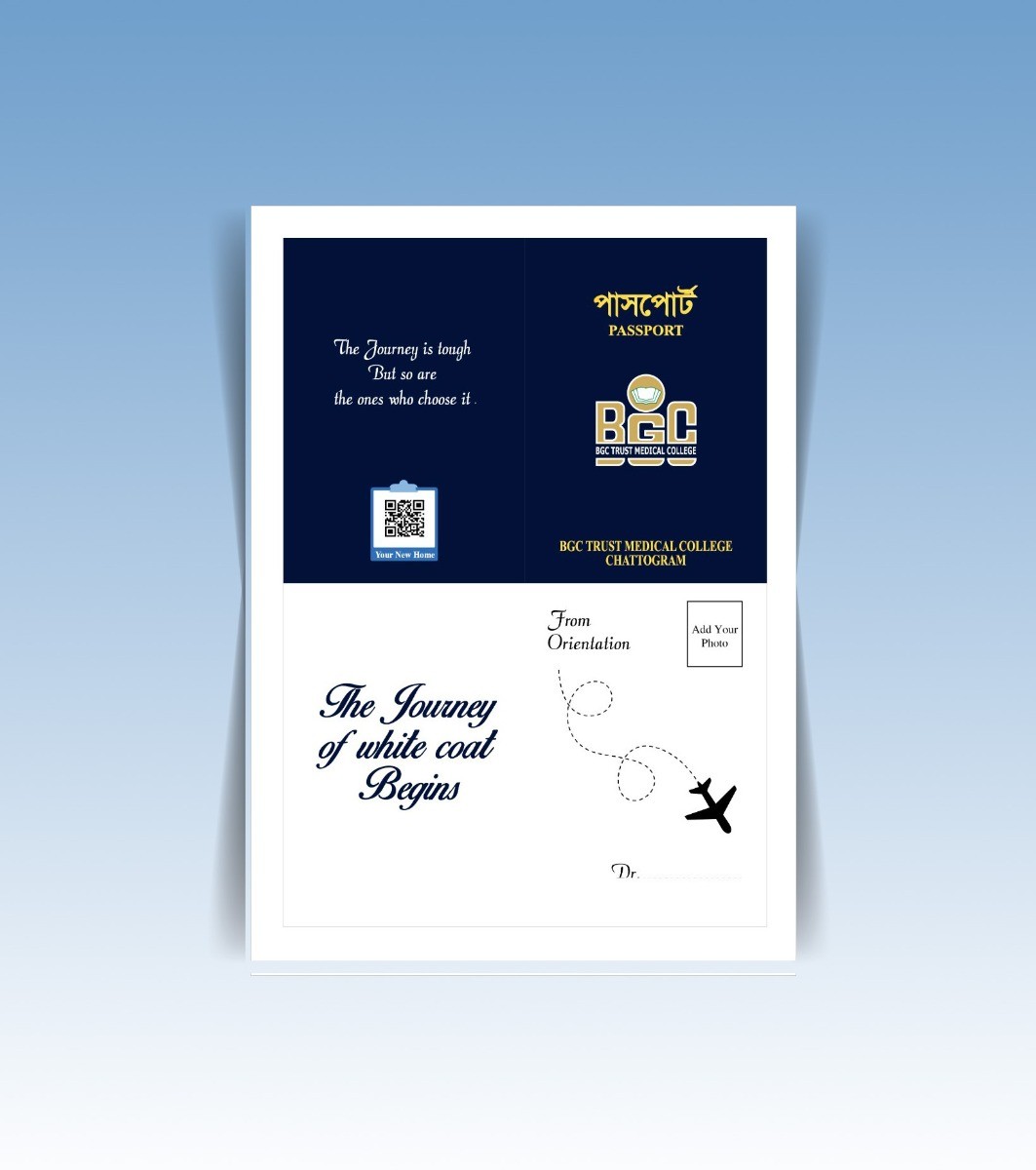 passport welcome card design