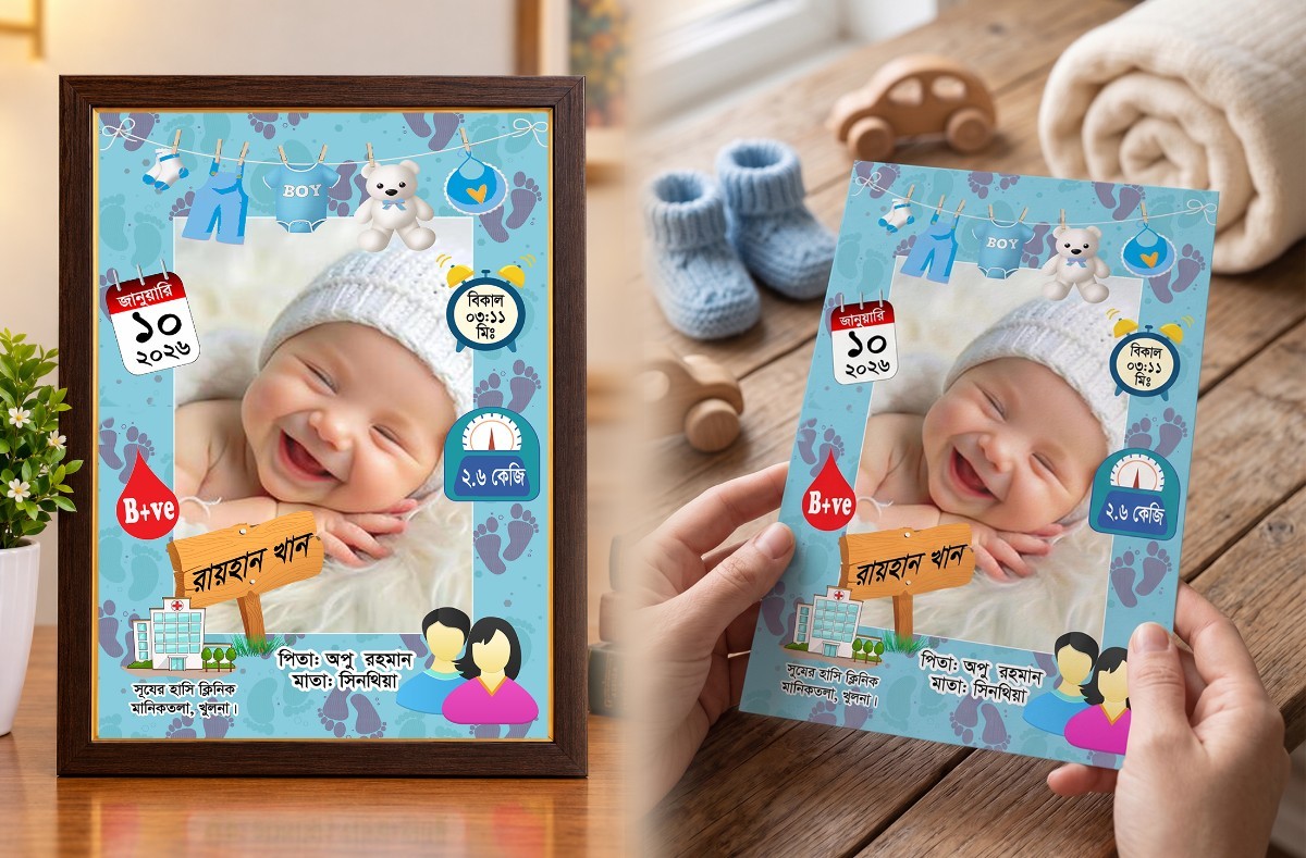 জন্ম স্মরণিকা ডিজাইন PSD | Jonmo Smoronika download